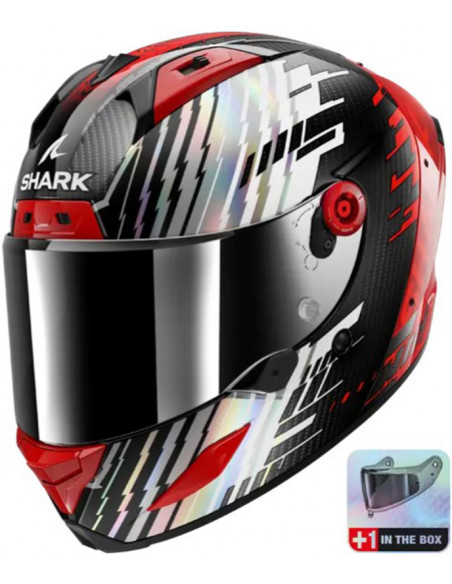 CASCO SHARK AERON EDGY CARBON RED CHROM