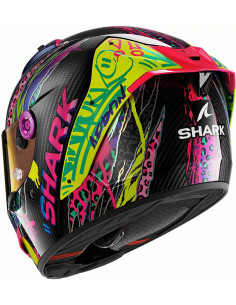 Casco Shark Aeron Fawn Carbon Violet Yellow DVY 2