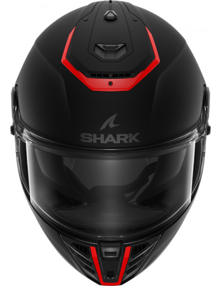 CASCO SHARK SPARTAN RS BLANK MATT BLACK ORANGE KOK