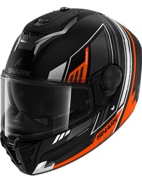 CASCO SHARK SPARTAN RS BYRHON MAT GREY ORANGE KOU