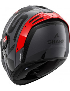 CASCO SHARK SPARTAN RS CARBON SHAWN GREY RED DOS 2