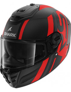 CASCO SHARK SPARTAN RS CARBON SHAWN GREY RED DAR