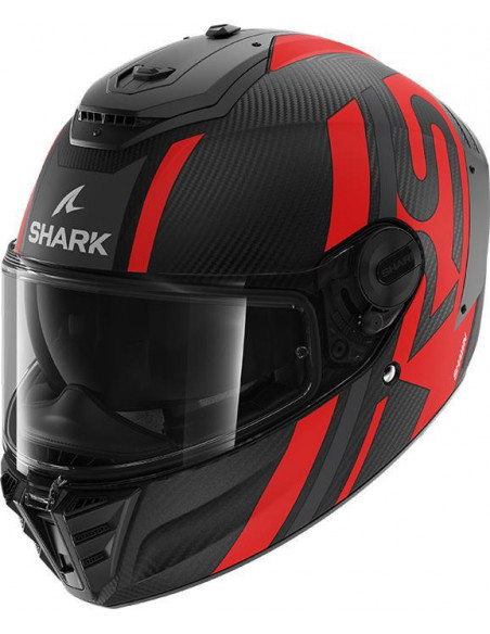 CASCO SHARK SPARTAN RS CARBON SHAWN GREY RED DAR