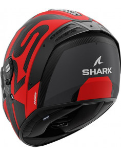 CASCO SHARK SPARTAN RS CARBON SHAWN GREY RED DAR 2