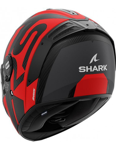 CASCO SHARK SPARTAN RS CARBON SHAWN GREY RED DAR