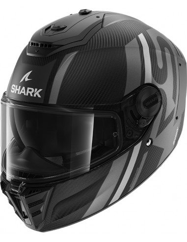 CASCO SHARK SPARTAN RS CARBON SHAWN BLACK GREY DSA