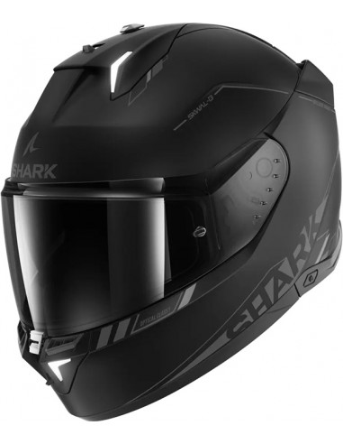 CASCO SHARK SKWAL i3 BLANK BLACK KAR