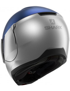 CASCO SHARK EVOJET DUAL BLANK MAT SILVER/BLUE 2