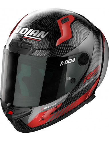 CASCO NOLAN X-804 RS CARBON HOT LAP RED 013