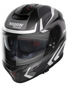 CASCO NOLAN N80-8 RUMBLE N-COM 58 BLACK / GREY