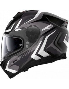 CASCO NOLAN N80-8 RUMBLE N-COM 58 BLACK / GREY 2