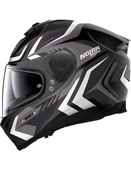 CASCO NOLAN N80-8 RUMBLE N-COM 58 BLACK / GREY