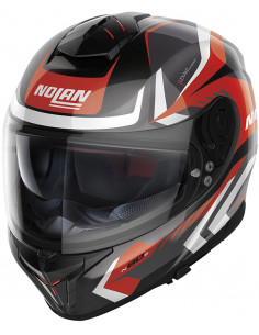 CASCO NOLAN N80-8 RUMBLE N-COM 59 BLACK / RED