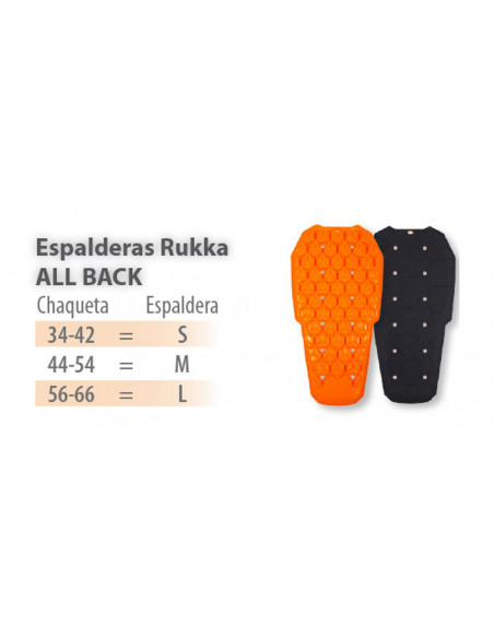 ESPALDERA RUKKA ALL BACK LEVEL 2 D30 Air NARANJA