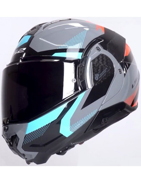 Casco LS2 FF910 Advant II Triple Grey Blue Red