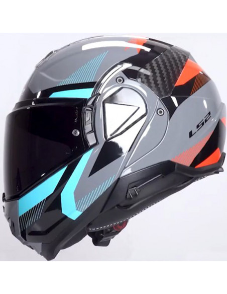 Casco LS2 FF910 Advant II Triple Grey Blue Red
