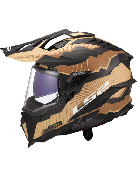 Casco LS2 MX701 Trick Carbon Matt Brown