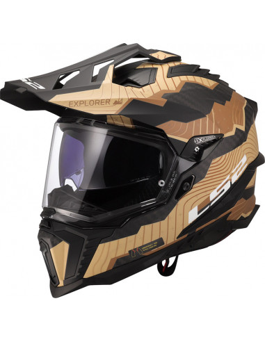 Casco LS2 MX701 Trick Carbon Matt Brown