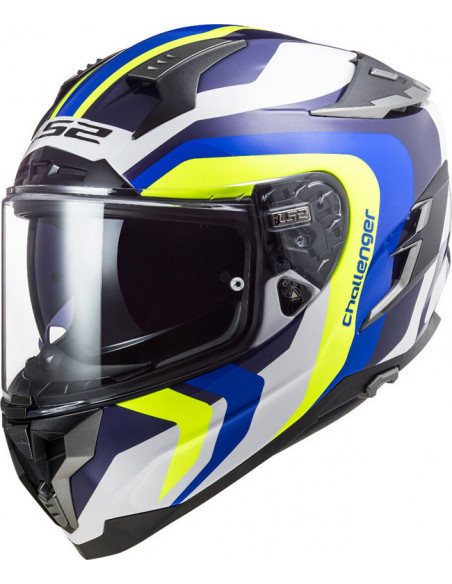 CASCO LS2 FF327 CHALLENGER GALACTIC YELLOW / BLUE
