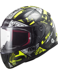 CASCO LS2 FF353 RAPID MINI VIGNETTE BLACK H-V YELL