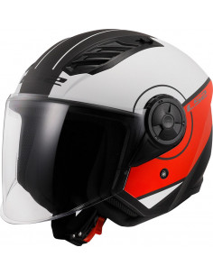 CASCO LS2 OF616 AIRFLOW II COVER MATT WHITE RED 06