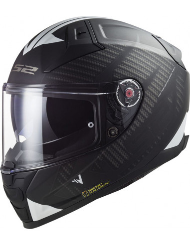 CASCO LS2 FF811 VECTOR II SPLITTER BLACK WHITE
