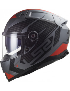 CASCO LS2 FF811 VECTOR II SPLITTER TITANIUM RED 2