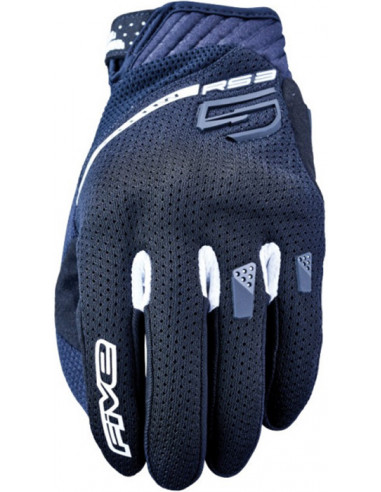GUANTES FIVE RS3 EVO AIRFLOW BLACK WHITE