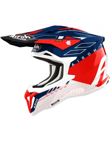 CASCO AIROH STRYCKER SKIN RED BLUE