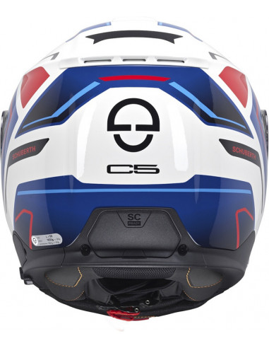 Casco Schuberth C5 Omega White Blue Red