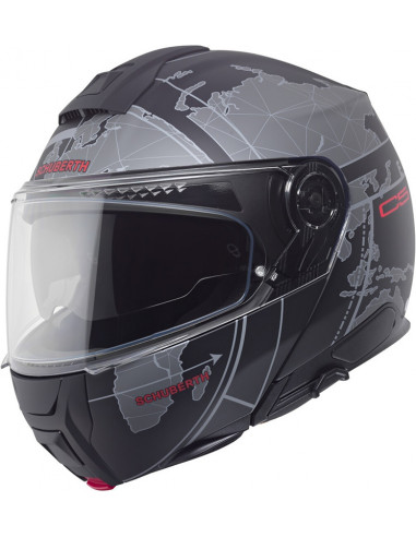 Casco Schuberth C5 Globe Black Grey Red