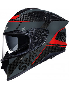 Casco SMK Titan Carbon Black Grey Red GL263