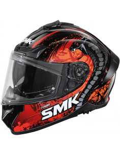 Casco SMK Typhoon Reptile Black Red GL273