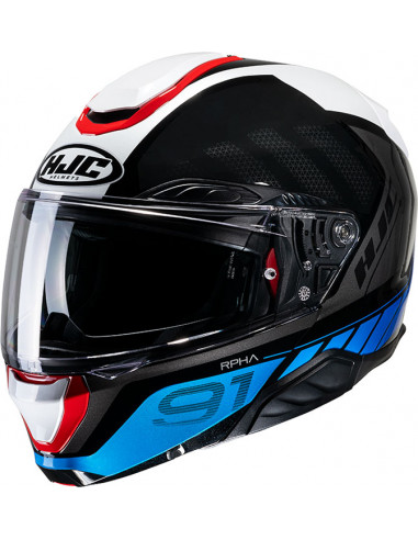 CASCO HJC RPHA 91 RAFINO WHITE BLUE RED MC21