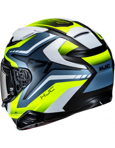CASCO HJC F71 FES BLUE YELLOW MC3HSF