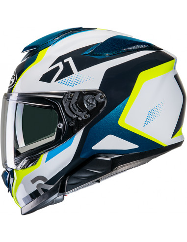 CASCO HJC RPHA 71 HAPEL BLUE / YELLOW MC3H