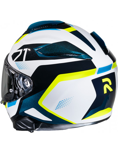 CASCO HJC RPHA 71 HAPEL BLUE / YELLOW MC3H