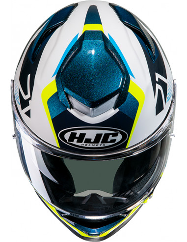 CASCO HJC RPHA 71 HAPEL BLUE / YELLOW MC3H